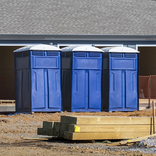 how often are the portable toilets cleaned and serviced during a rental period in Crystal Mountain MI